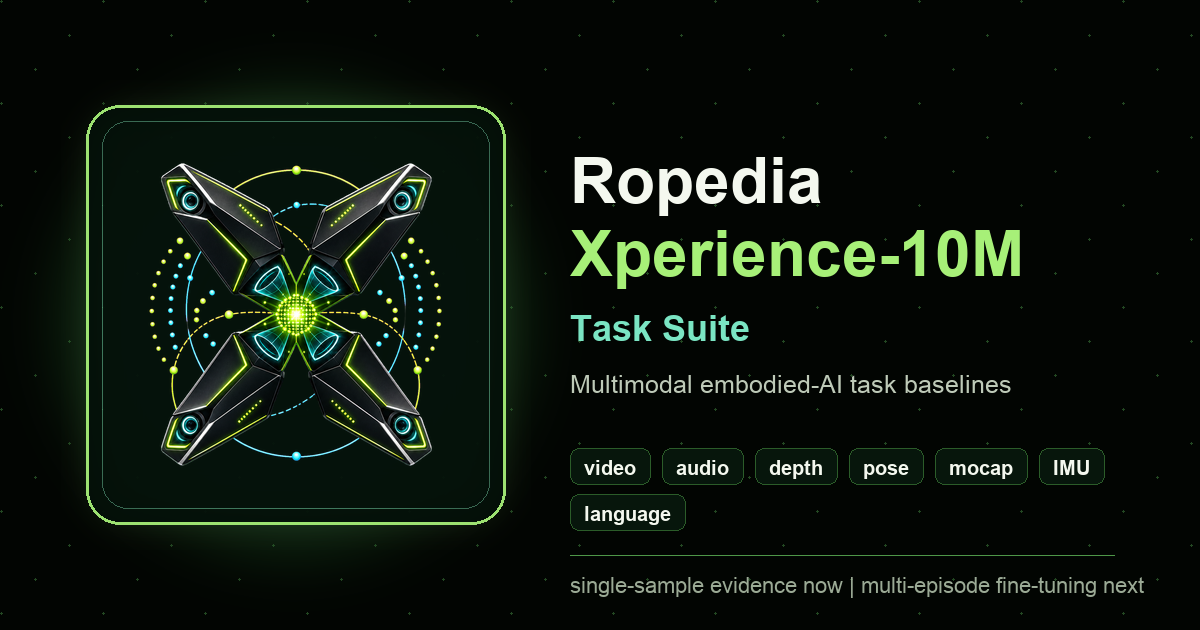 Ropedia Xperience-10M Task Suite logo card